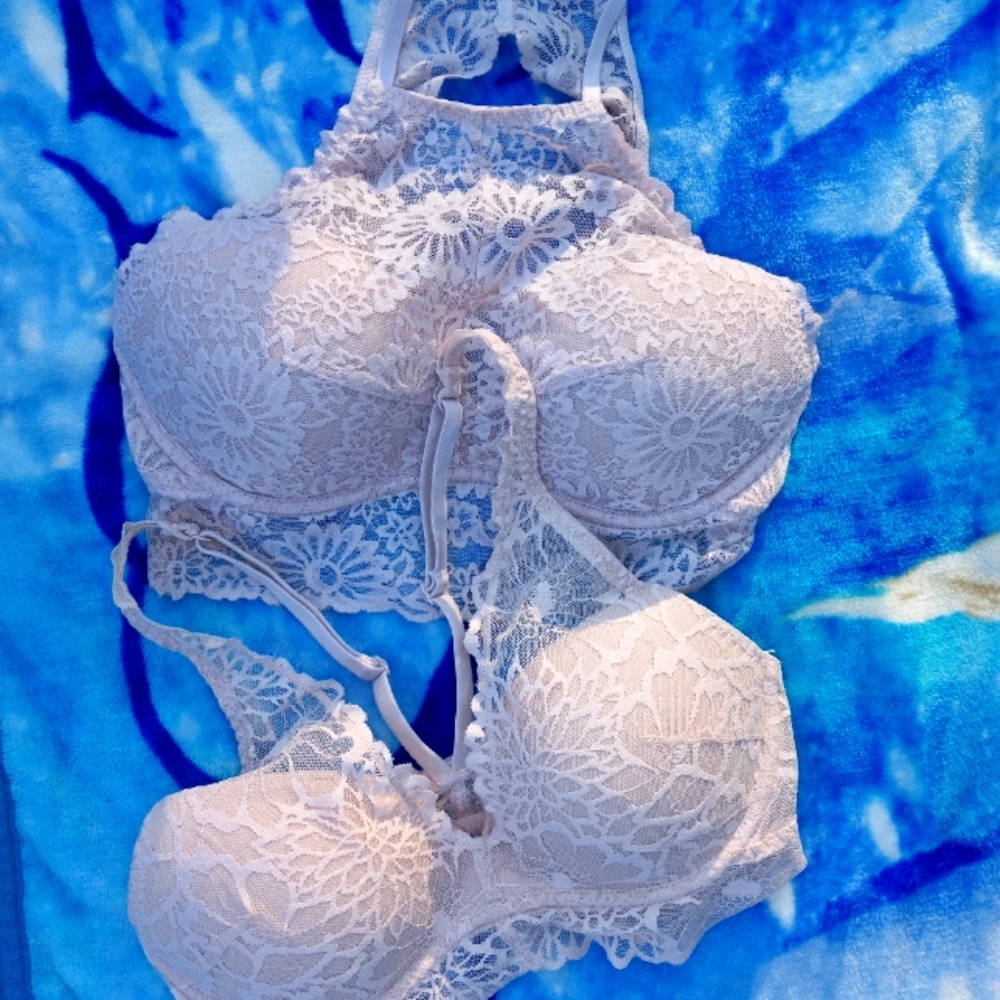 2 PINK Victoria's Secret Lace Bras